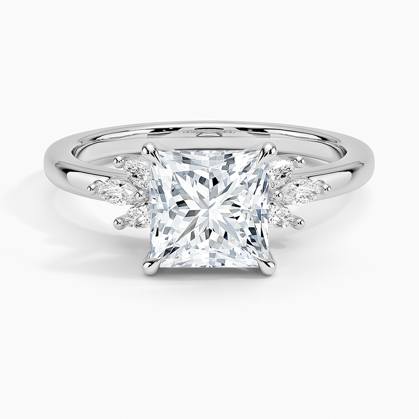 Stella Diamond Ring Platinum Princess Engagement Ring