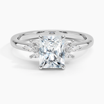 Stella Diamond Ring Platinum Radiant Engagement Ring
