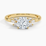 Stella Diamond Ring Yellow Gold 18k Cushion Engagement Ring