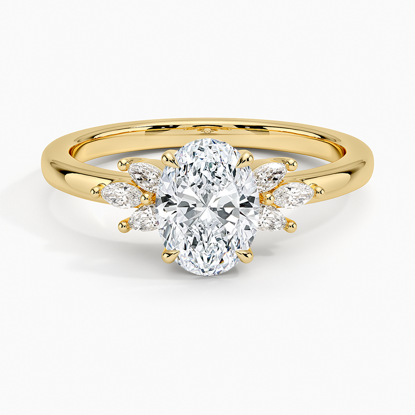 Stella Diamond Ring Yellow Gold 18k Oval Engagement Ring