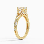 Begonia Vine Diamond Ring (1/2 ct. tw.) Yellow Gold 18k Oval Engagement Ring