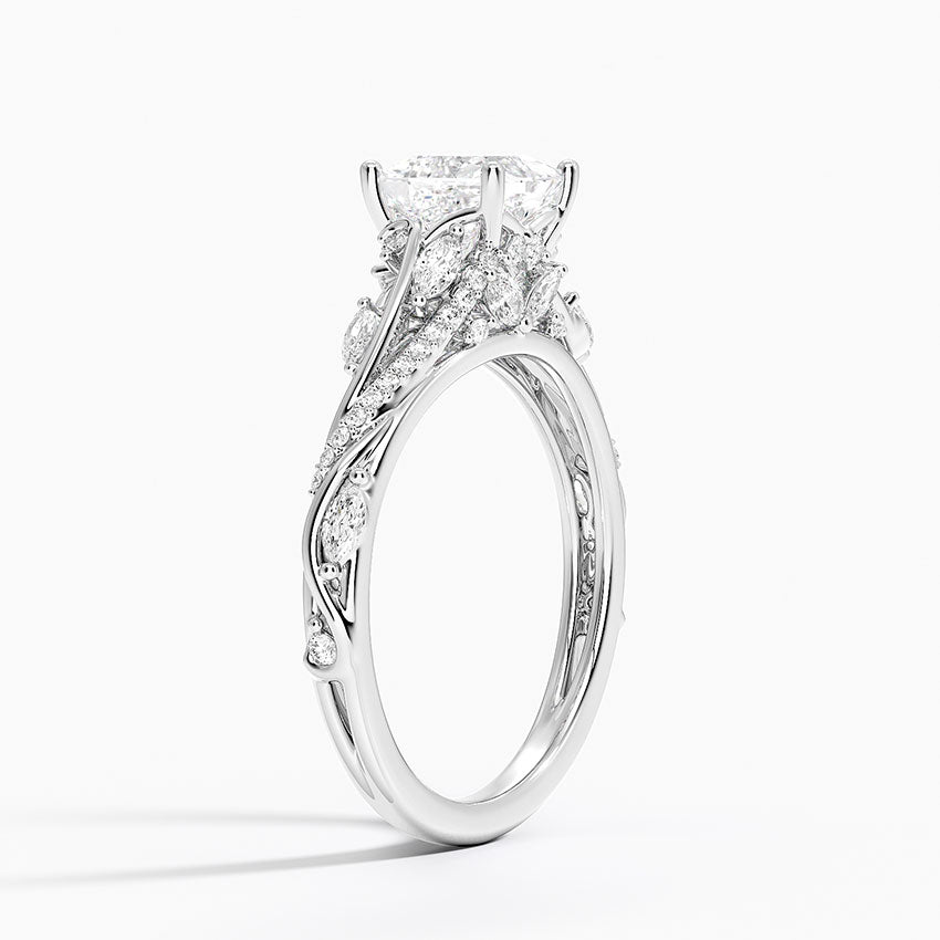 Begonia Vine Diamond Ring (1/2 ct. tw.) Platinum Princess Engagement Ring