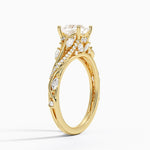 Begonia Vine Diamond Ring (1/2 ct. tw.) Yellow Gold 18k Princess Engagement Ring