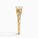 Begonia Vine Diamond Ring (1/2 ct. tw.) Yellow Gold 18k Princess Engagement Ring