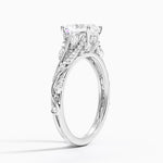 Begonia Vine Diamond Ring (1/2 ct. tw.) Platinum Radiant Engagement Ring