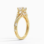 Begonia Vine Diamond Ring (1/2 ct. tw.) Yellow Gold 18k Round Engagement Ring