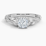 Begonia Vine Diamond Ring (1/2 ct. tw.) Platinum Cushion Engagement Ring