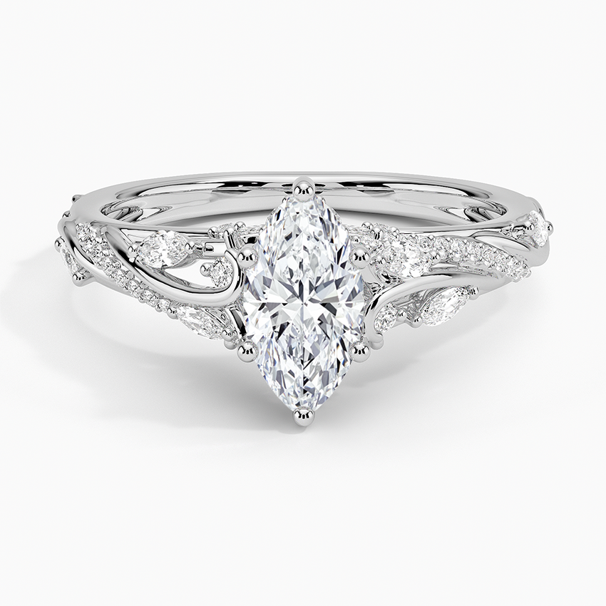 Begonia Vine Diamond Ring (1/2 ct. tw.) Platinum Marquise Engagement Ring