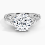 Begonia Vine Diamond Ring (1/2 ct. tw.) Platinum Round Engagement Ring