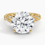 Begonia Vine Diamond Ring (1/2 ct. tw.) Yellow Gold 18k Round Engagement Ring