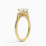 Petal Pear Three Stone Diamond Ring (1/2 ct. tw.) Yellow Gold 18k Asscher Engagement Ring