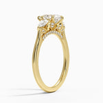 Petal Pear Three Stone Diamond Ring (1/2 ct. tw.) Yellow Gold 18k Pear Engagement Ring