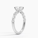 Versailles Half Coverage Diamond Ring (1/3 ct. tw.) Platinum Asscher Engagement Ring