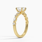 Versailles Half Coverage Diamond Ring (1/3 ct. tw.) Yellow Gold 18k Asscher Engagement Ring