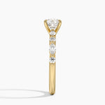 Versailles Half Coverage Diamond Ring (1/3 ct. tw.) Yellow Gold 18k Cushion Engagement Ring