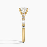 Versailles Half Coverage Diamond Ring (1/3 ct. tw.) Yellow Gold 18k Cushion Engagement Ring