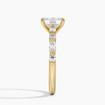 Versailles Half Coverage Diamond Ring (1/3 ct. tw.) Yellow Gold 18k Emerald Engagement Ring