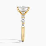 Versailles Half Coverage Diamond Ring (1/3 ct. tw.) Yellow Gold 18k Emerald Engagement Ring