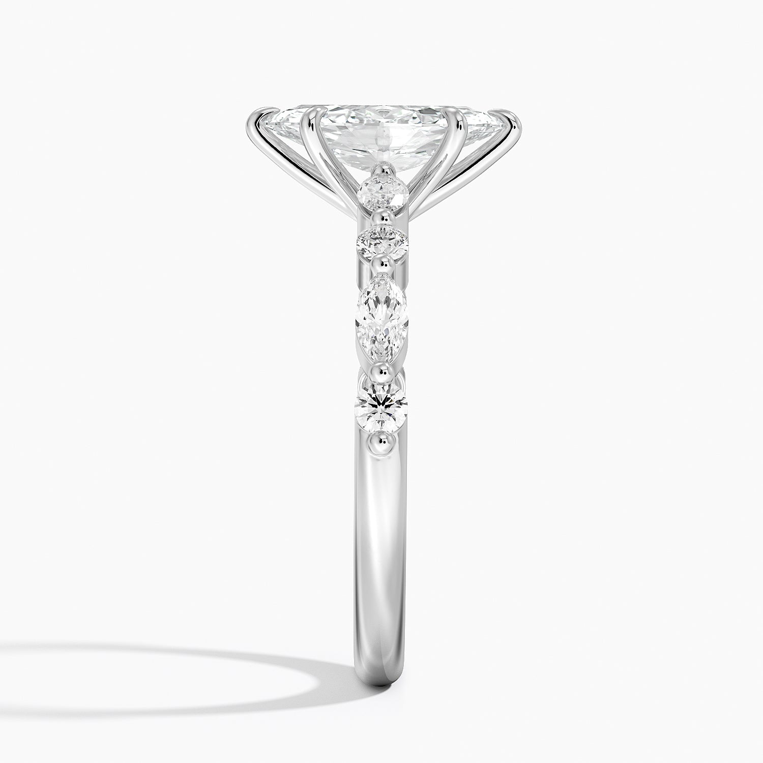 Versailles Half Coverage Diamond Ring (1/3 ct. tw.) Platinum Marquise Engagement Ring