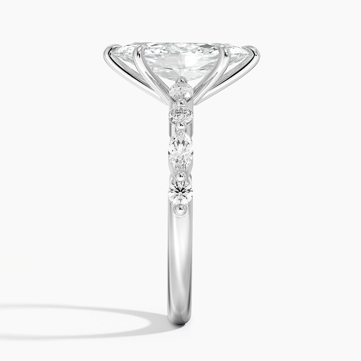 Versailles Half Coverage Diamond Ring (1/3 ct. tw.) Platinum Marquise Engagement Ring