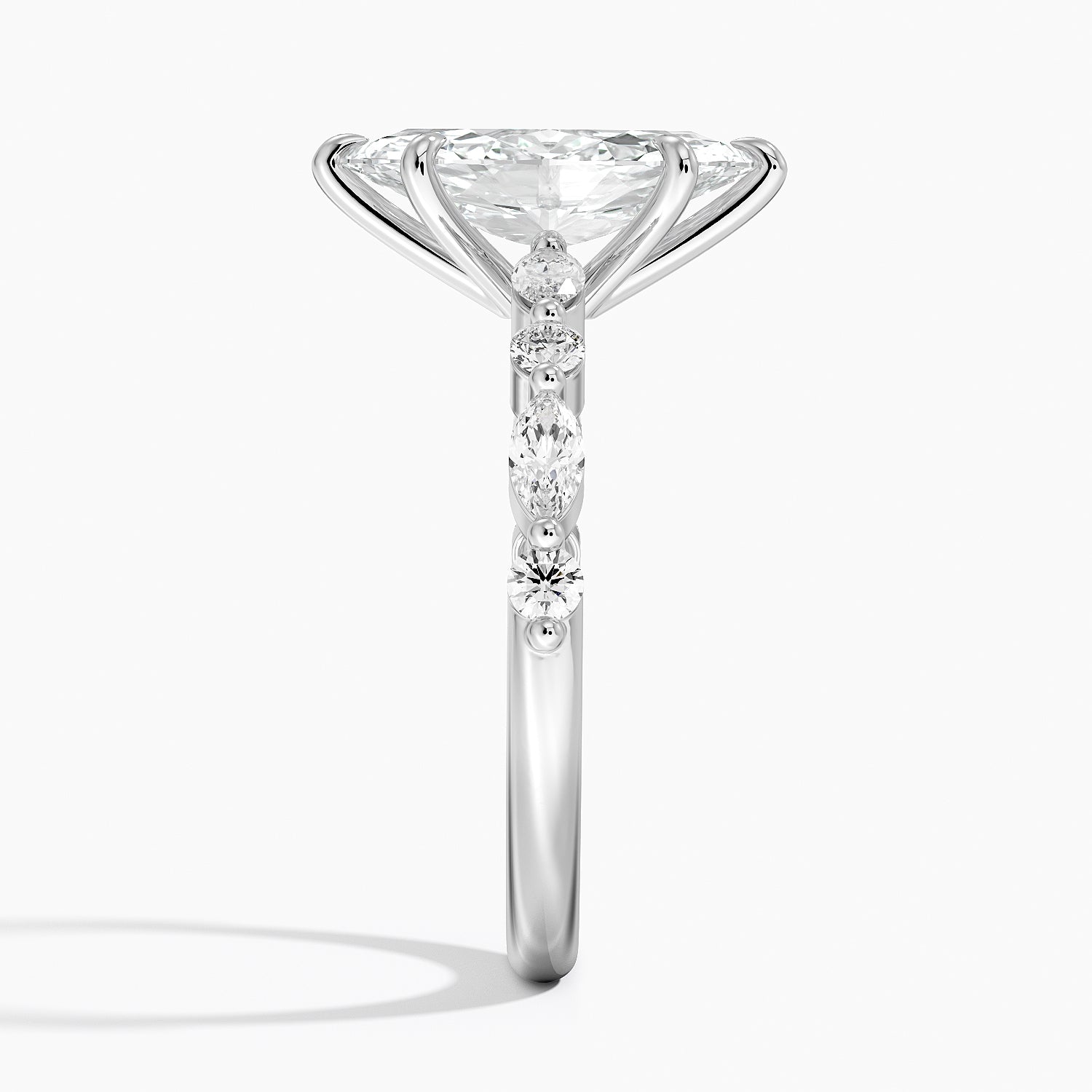 Versailles Half Coverage Diamond Ring (1/3 ct. tw.) Platinum Marquise Engagement Ring