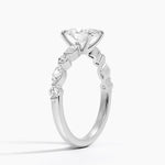 Versailles Half Coverage Diamond Ring (1/3 ct. tw.) Platinum Oval Engagement Ring