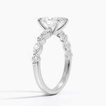 Versailles Half Coverage Diamond Ring (1/3 ct. tw.) Platinum Oval Engagement Ring