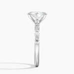 Versailles Half Coverage Diamond Ring (1/3 ct. tw.) Platinum Oval Engagement Ring