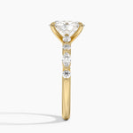 Versailles Half Coverage Diamond Ring (1/3 ct. tw.) Yellow Gold 18k Oval Engagement Ring