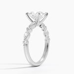 Versailles Half Coverage Diamond Ring (1/3 ct. tw.) Platinum Princess Engagement Ring