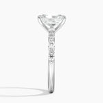 Versailles Half Coverage Diamond Ring (1/3 ct. tw.) Platinum Radiant Engagement Ring