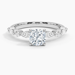 Versailles Half Coverage Diamond Ring (1/3 ct. tw.) Platinum Cushion Engagement Ring