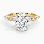 Versailles Half Coverage Diamond Ring (1/3 ct. tw.) Yellow Gold 18k Oval Engagement Ring