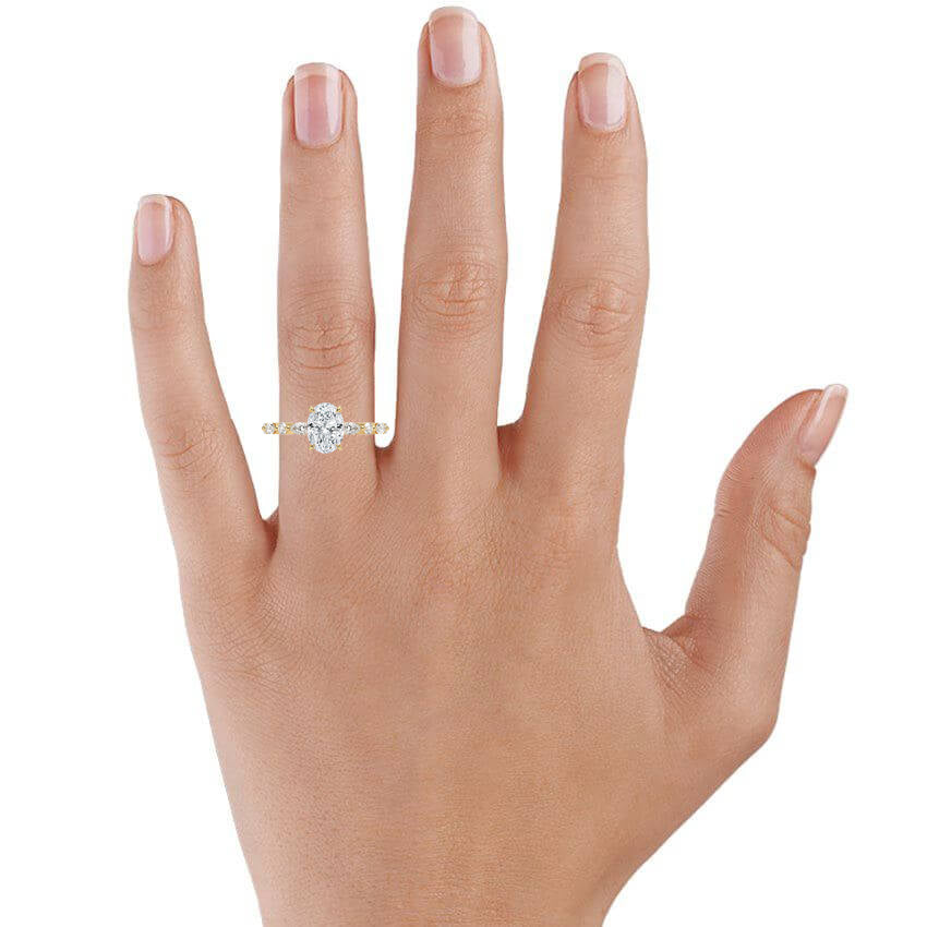 Versailles Half Coverage Diamond Ring (1/3 ct. tw.) Yellow Gold 18k Engagement Ring