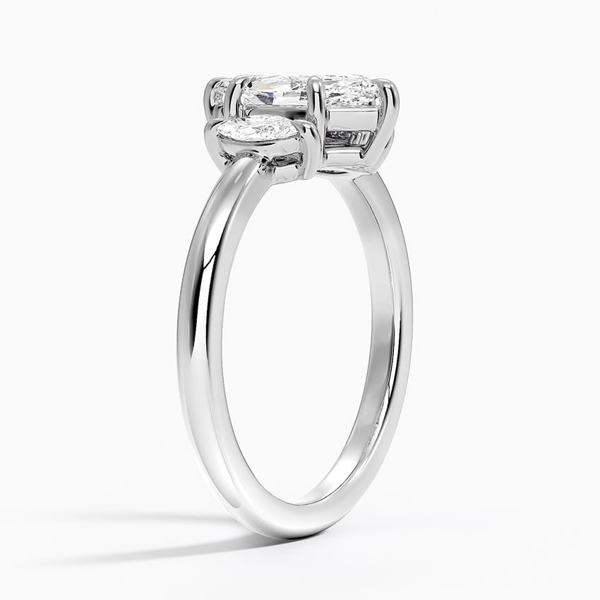 Sasha Three Stone Marquise Diamond Ring (1/3 ct. tw.) Platinum Marquise Engagement Ring