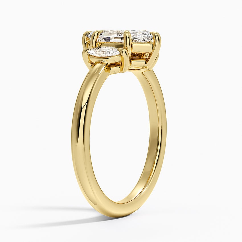 Sasha Three Stone Marquise Diamond Ring (1/3 ct. tw.) Yellow Gold 18k Marquise Engagement Ring
