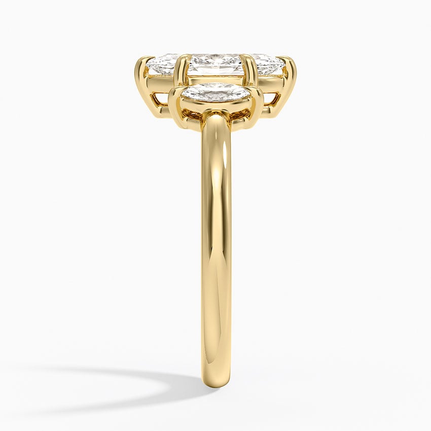 Sasha Three Stone Marquise Diamond Ring (1/3 ct. tw.) Yellow Gold 18k Marquise Engagement Ring