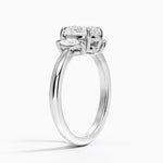Sasha Three Stone Marquise Diamond Ring (1/3 ct. tw.) Platinum Oval Engagement Ring