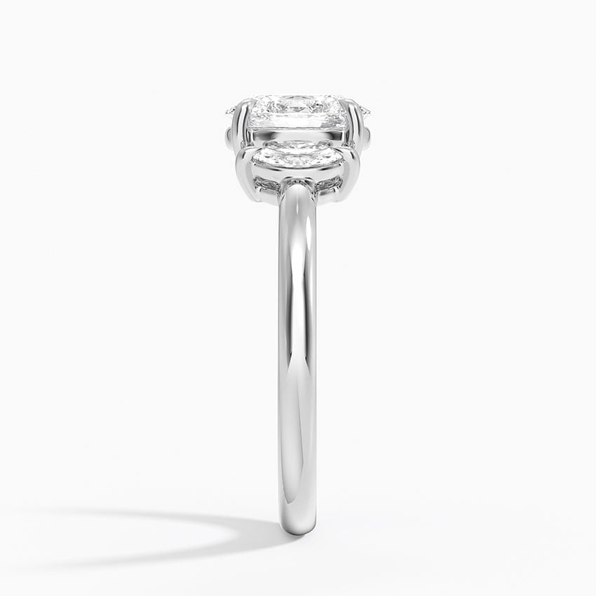 Sasha Three Stone Marquise Diamond Ring (1/3 ct. tw.) Platinum Oval Engagement Ring
