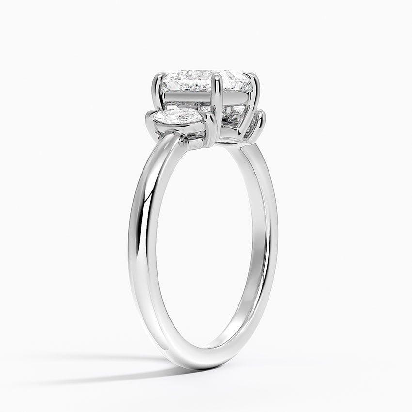 Sasha Three Stone Marquise Diamond Ring (1/3 ct. tw.) Platinum Princess Engagement Ring