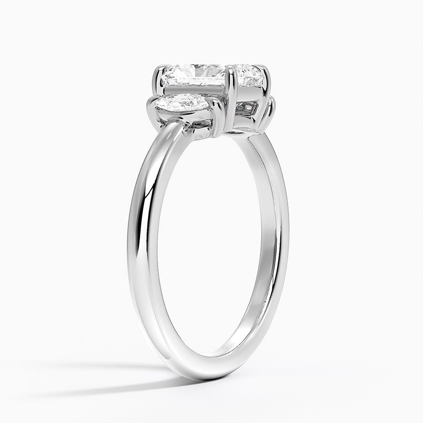 Sasha Three Stone Marquise Diamond Ring (1/3 ct. tw.) Platinum Radiant Engagement Ring