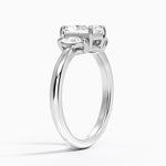 Sasha Three Stone Marquise Diamond Ring (1/3 ct. tw.) Platinum Radiant Engagement Ring