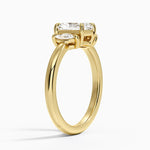 Sasha Three Stone Marquise Diamond Ring (1/3 ct. tw.) Yellow Gold 18k Radiant Engagement Ring