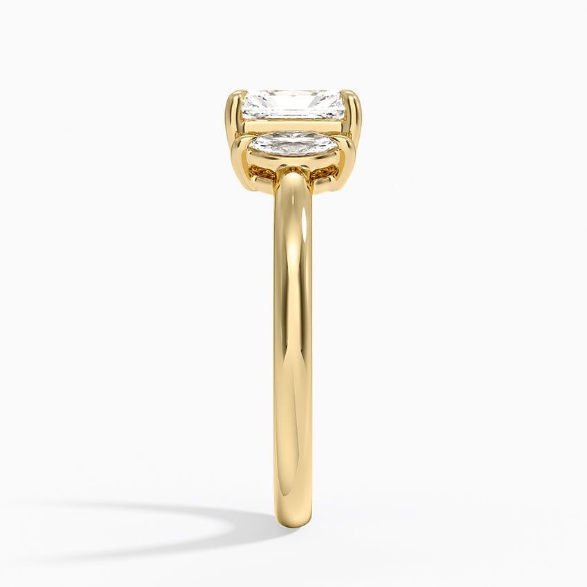 Sasha Three Stone Marquise Diamond Ring (1/3 ct. tw.) Yellow Gold 18k Radiant Engagement Ring