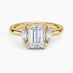 Sasha Three Stone Marquise Diamond Ring (1/3 ct. tw.) Yellow Gold 18k Emerald Engagement Ring