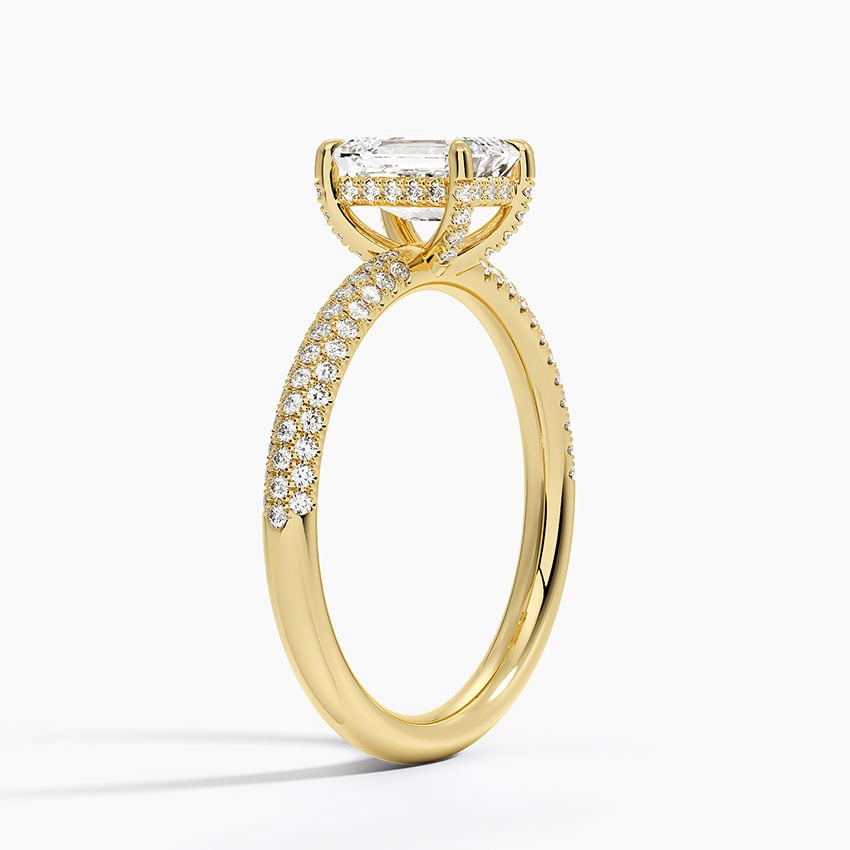 Valencia Diamond Ring (1/3 ct. tw.) Yellow Gold 18k Emerald Engagement Ring