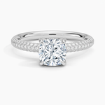 Valencia Diamond Ring (1/3 ct. tw.) Platinum Cushion Engagement Ring