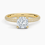 Valencia Diamond Ring (1/3 ct. tw.) Yellow Gold 18k Cushion Engagement Ring