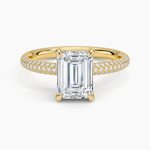 Valencia Diamond Ring (1/3 ct. tw.) Yellow Gold 18k Emerald Engagement Ring