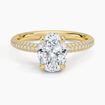 Valencia Diamond Ring (1/3 ct. tw.) Yellow Gold 18k Oval Engagement Ring
